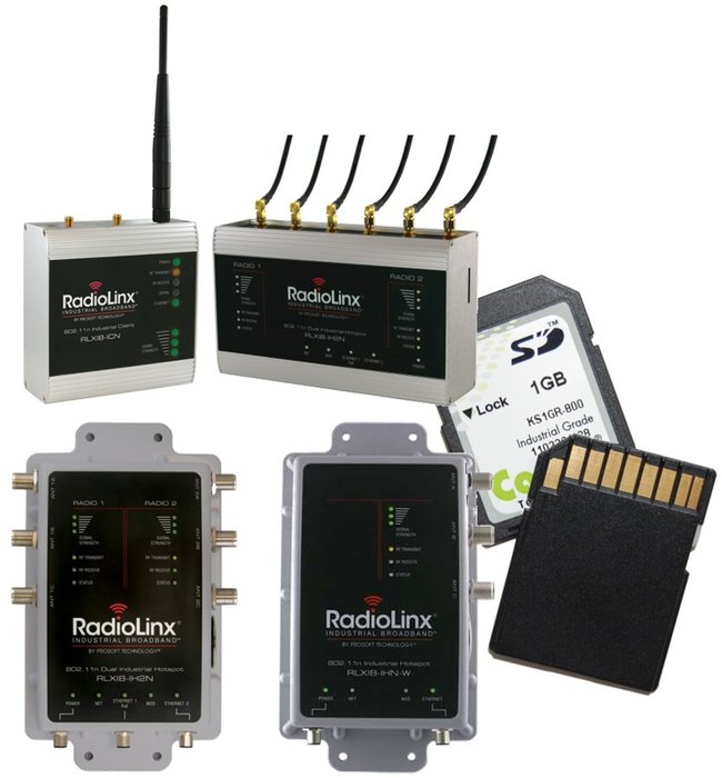Les radios industrielles 802.11n de ProSoft Technology utilisent une carte mémoire amovible pour enregistrer et gérer les paramètres de configuration radio